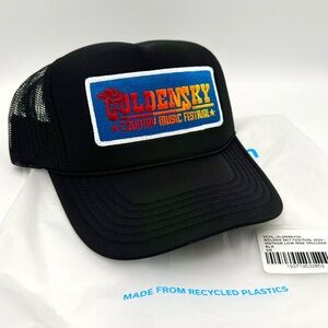 NWT Aviator Nation Golden Sky 2014 Festival Trucker Hat Cap Black Country Music